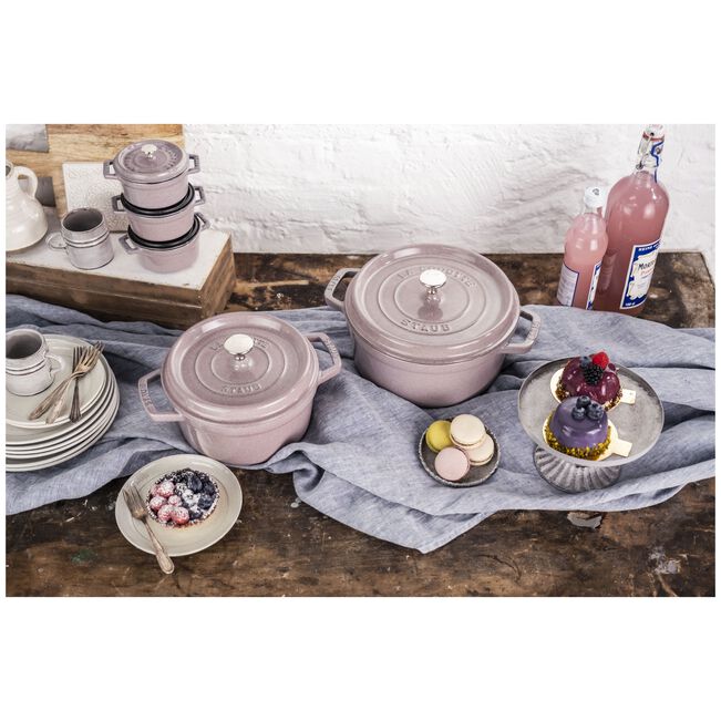 ストウブ 鋳物ホーロー鍋 ピコ・ココット 18 cm, ラウンド, シフォン