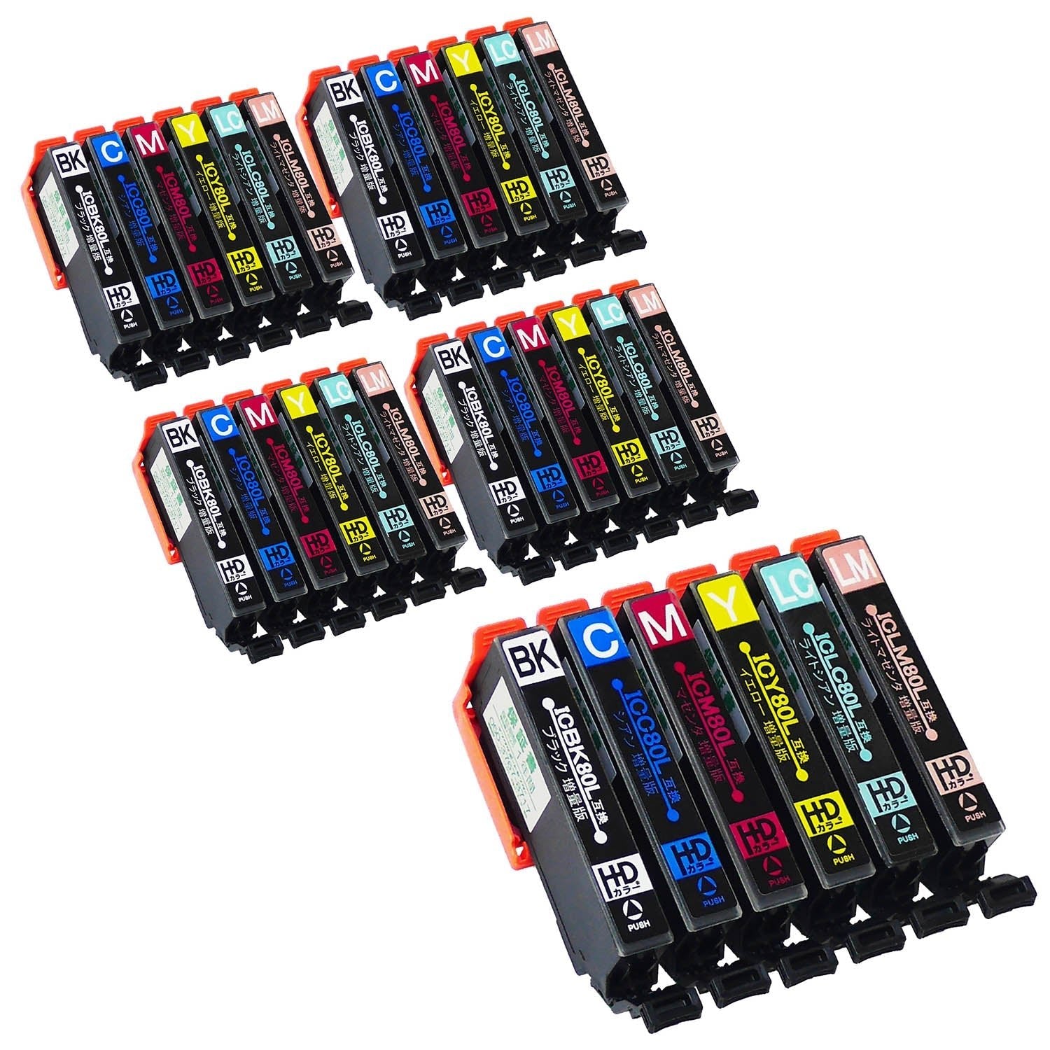 エプソン とうもろこし インク IC6CL80L 互換インク 6色セット【インク