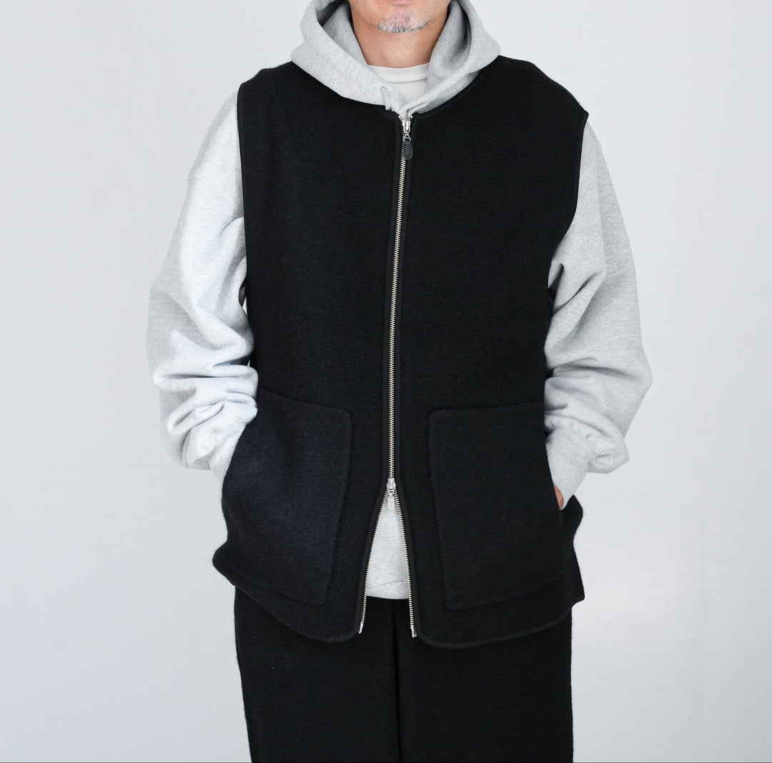 WALENODE Innocent YAK Zip-up vest 