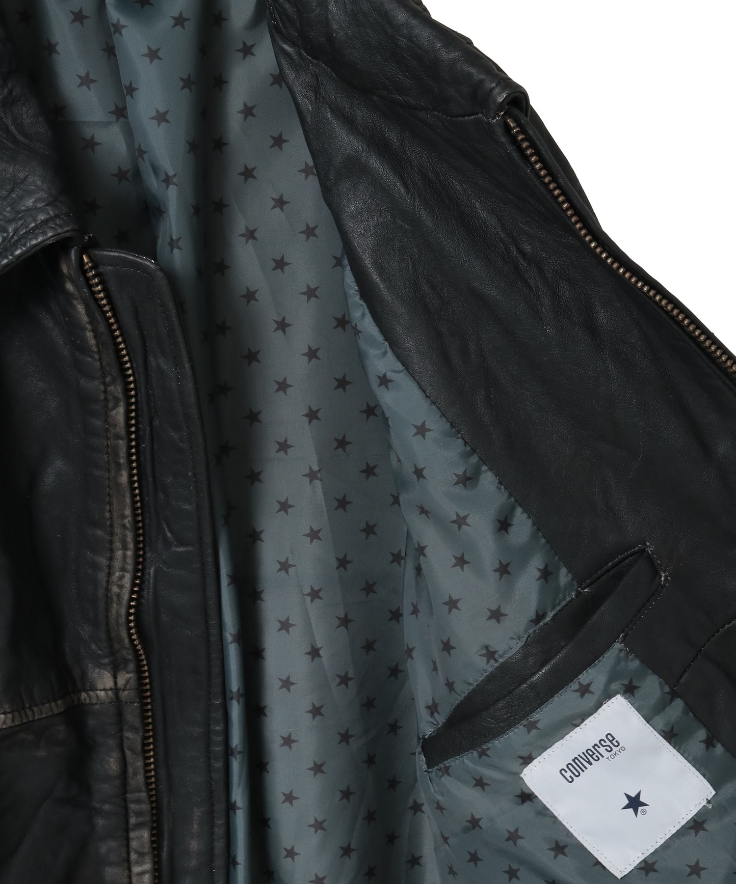 VINTAGE-LIKE SHEEP LEATHER ZIP BLOUSON｜CONVERSE TOKYO (コンバース