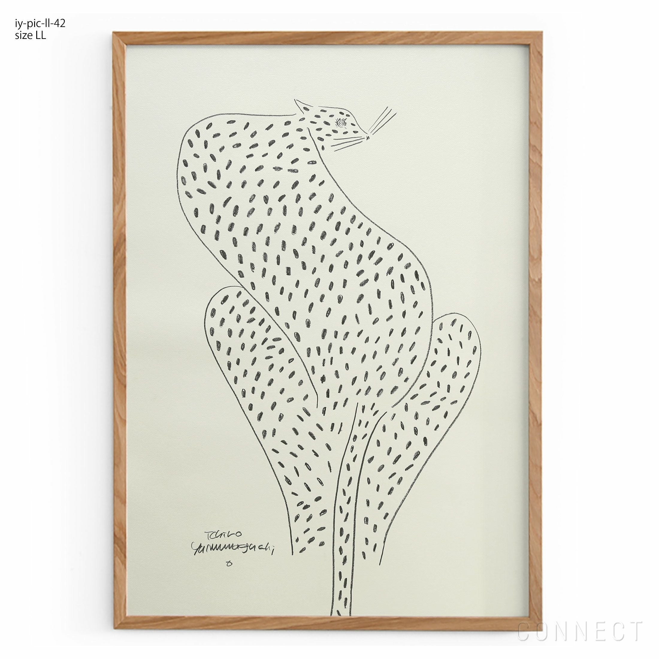 山口一郎 原画 鹿 直筆サイン入り 額装済 世田谷展示会購入 一点もの