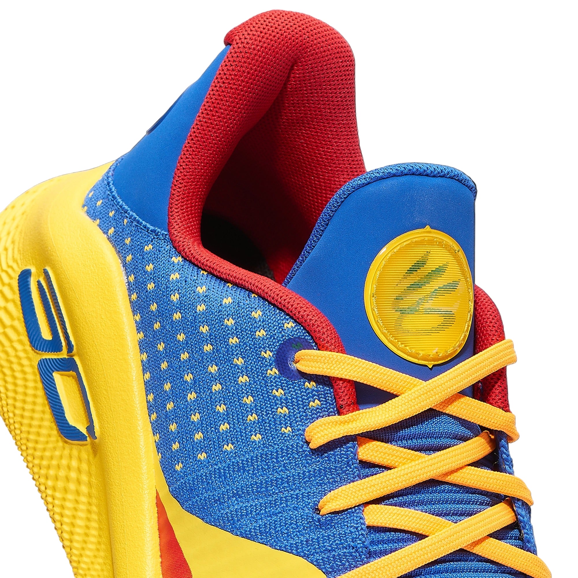 Men's Under Armour Curry 4 Low Flotro - Yellow/Blue – Cool J's