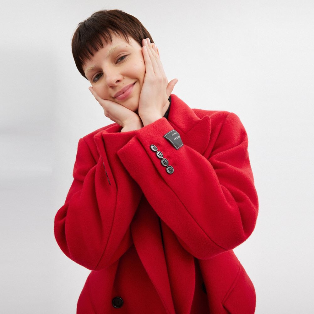 公式】COACH – コーチ | ショート コート・リサイクル ウール