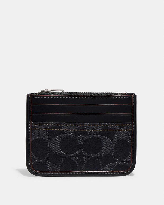 公式】COACH – コーチ | ジップ カード ケース・シグネチャー デニム