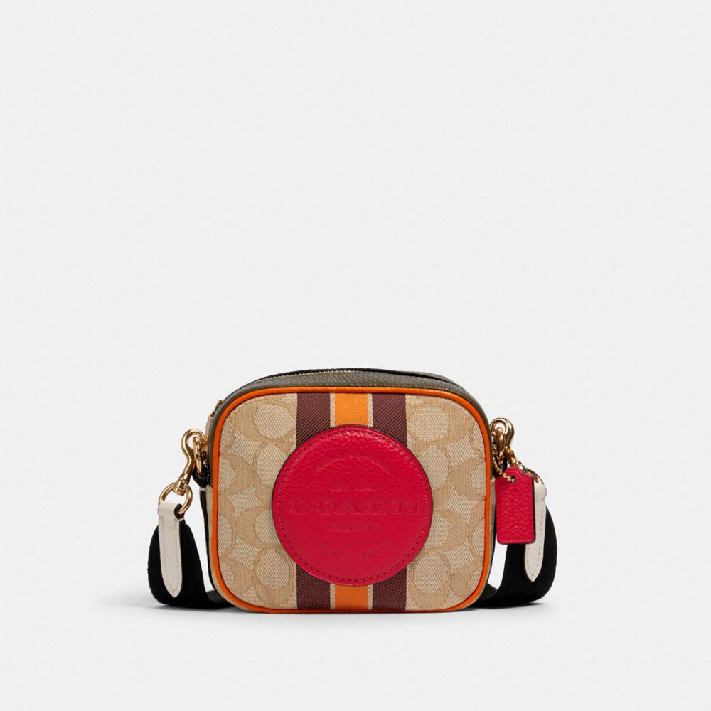 ミニ デンプシー カメラ バッグ シグネチャー ジャカード ストライプ