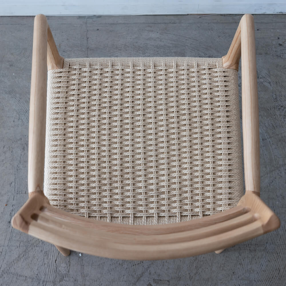 新品］アームチェア アッシュ材 / ウレタン塗装 ペーパーコード F7