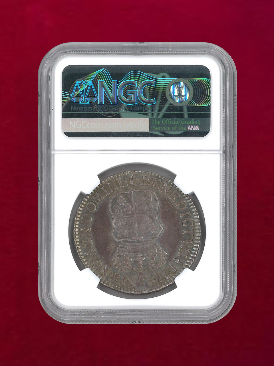 フランス】エキュ 銀貨 1718T NGC AU DETAILS OBV TOOLED［B-0000123