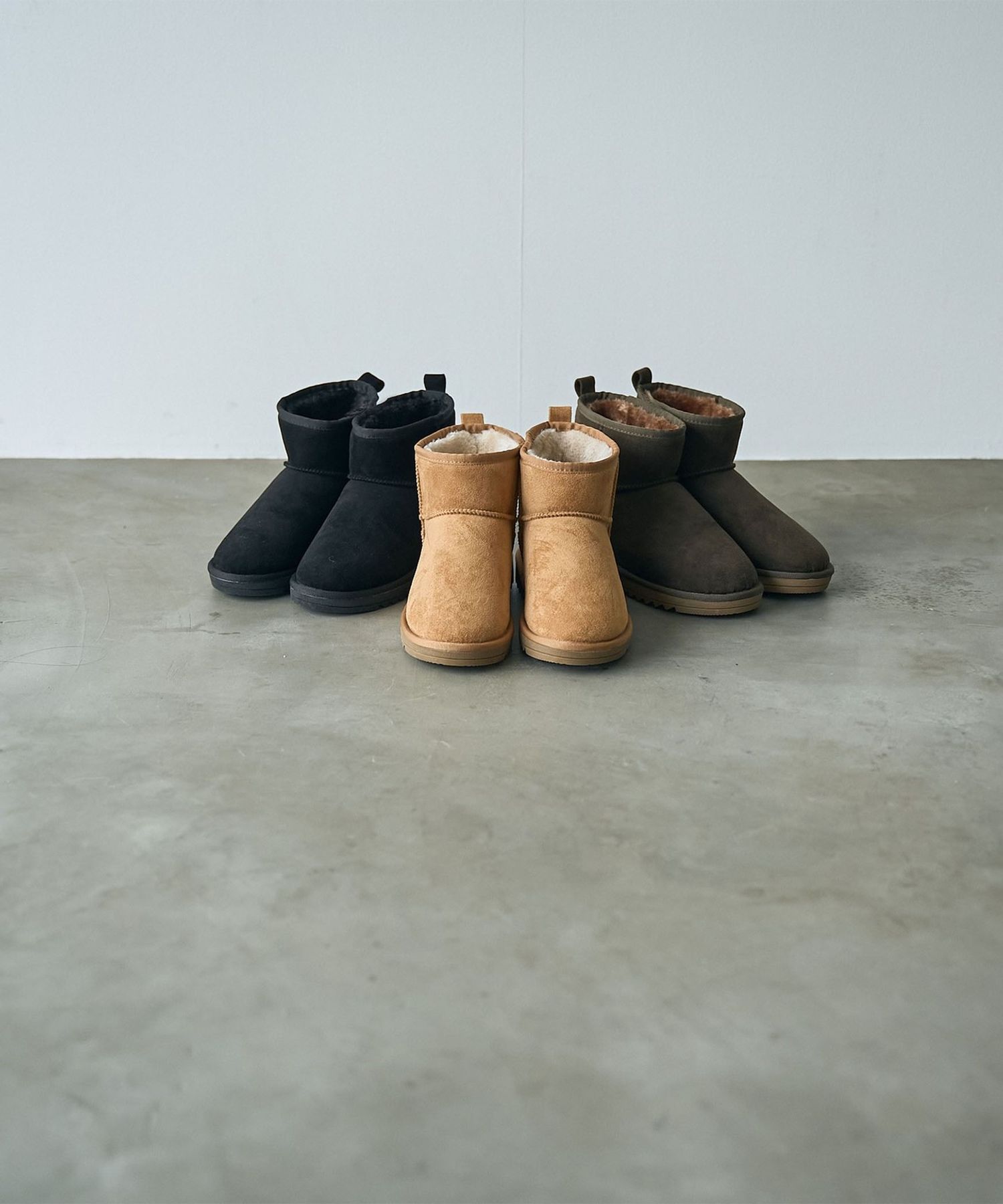 Parknik＞フェイクムートンショートブーツ