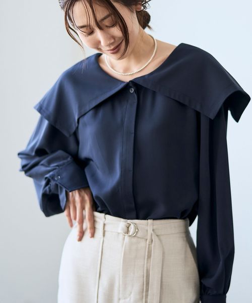 RONEL】セーラーカラーブラウス