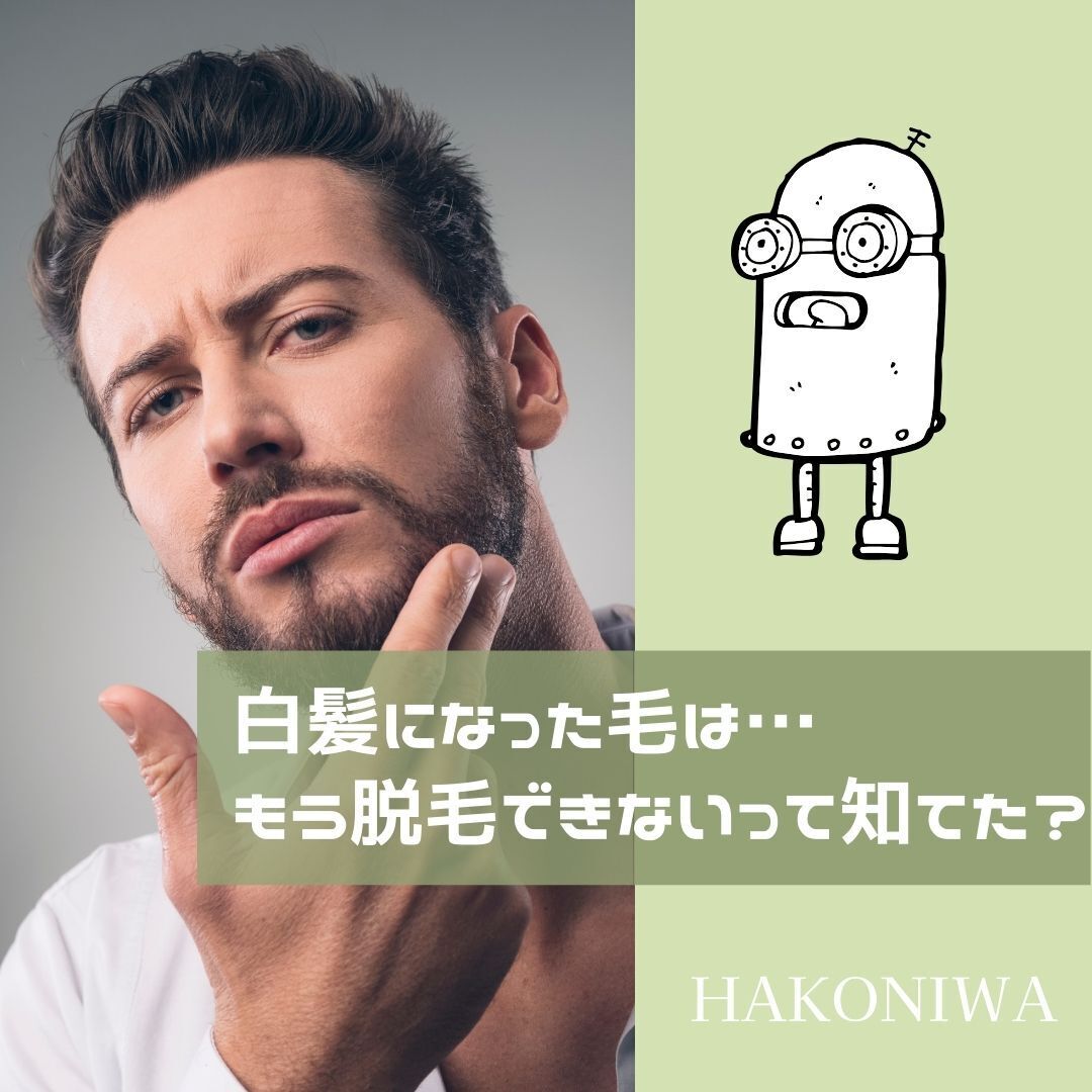 知らないと損】白髪になった毛は脱毛できない。だから今の毛が“資産”です