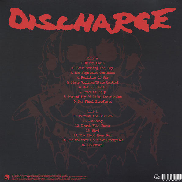 Discharge - Live - The Nightmare Continues (Clear LP