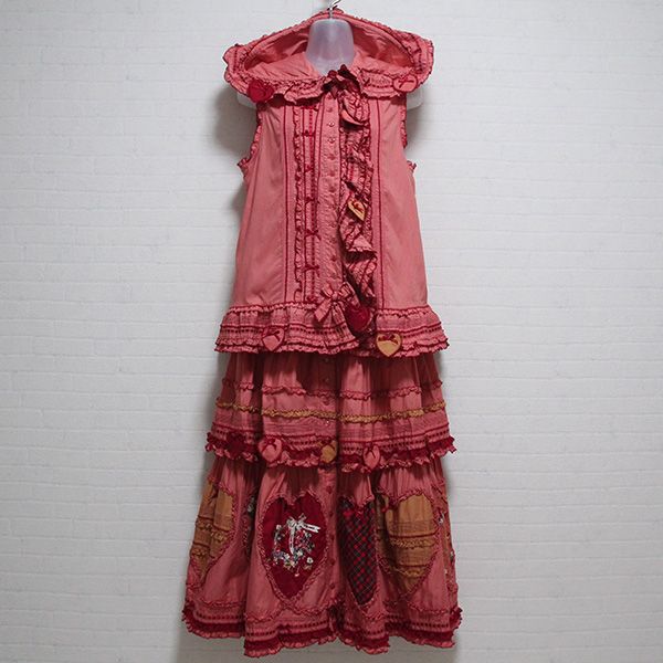 オレンジハートパッチワークブラウス&段々スカート - ピンクハウス通販