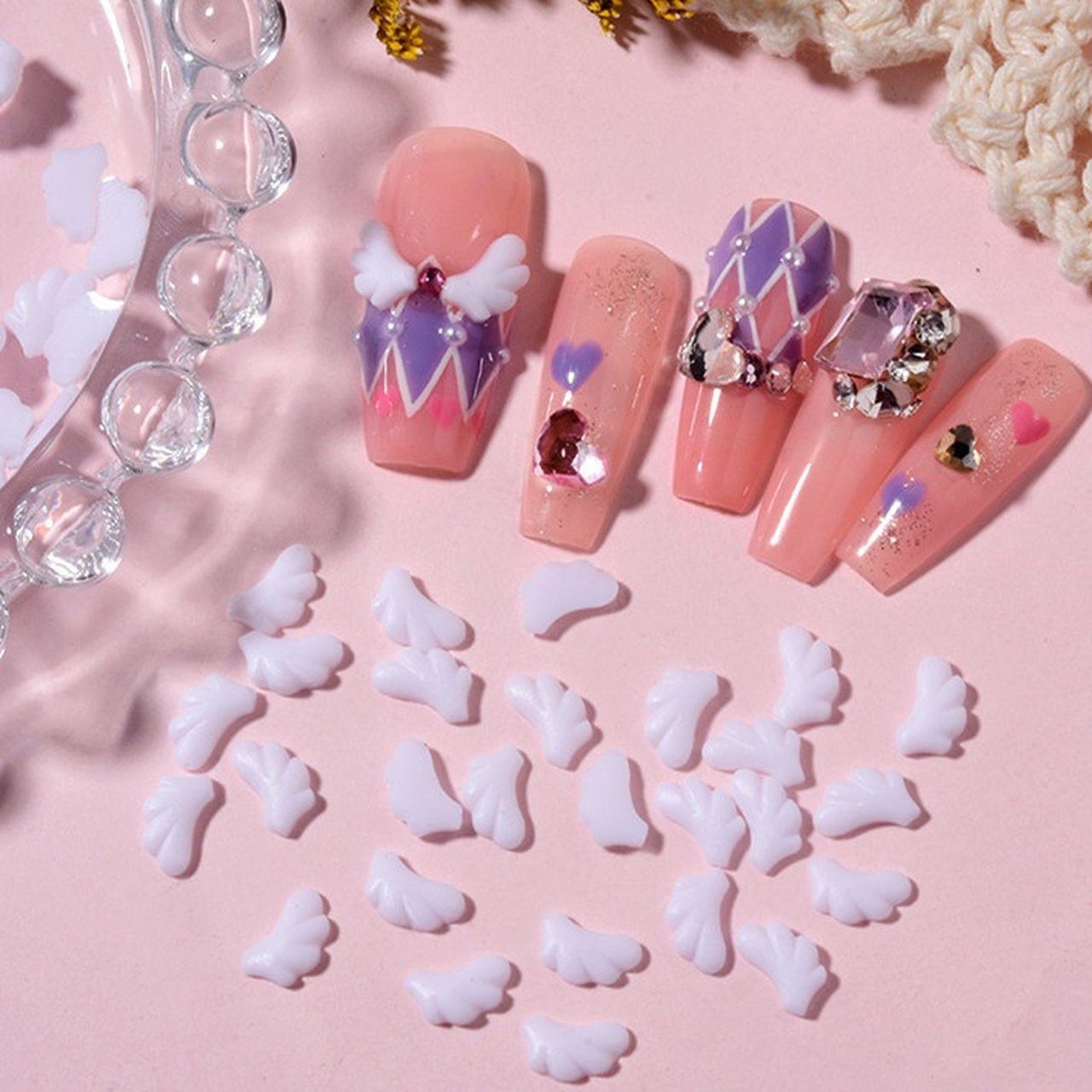 天使の羽ネイルパーツ （約10個） | パーツ/スタッズ/ストーン