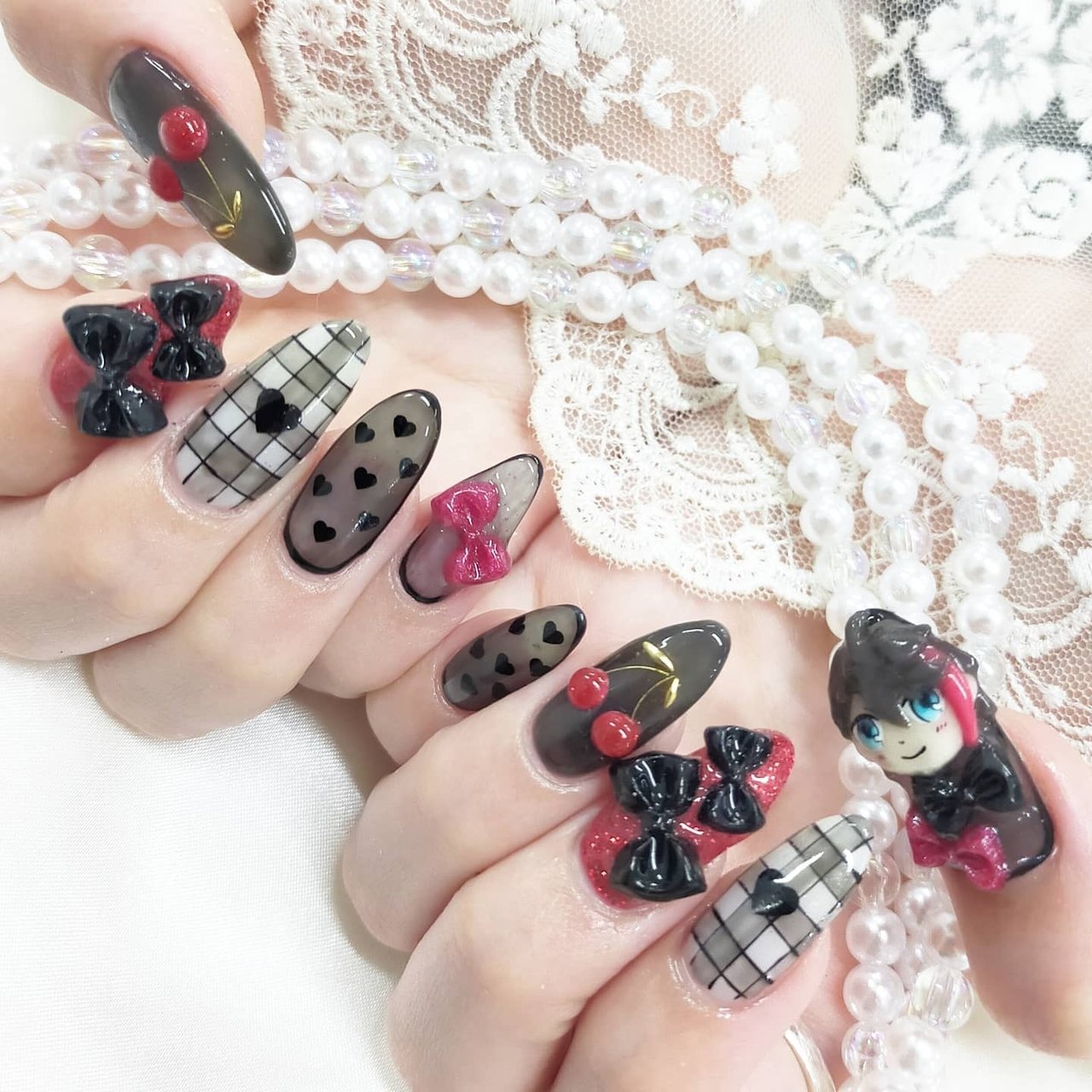 3dネイルパーツ 着ぐるみ リボン くま ネイルパーツ 【公式通販】