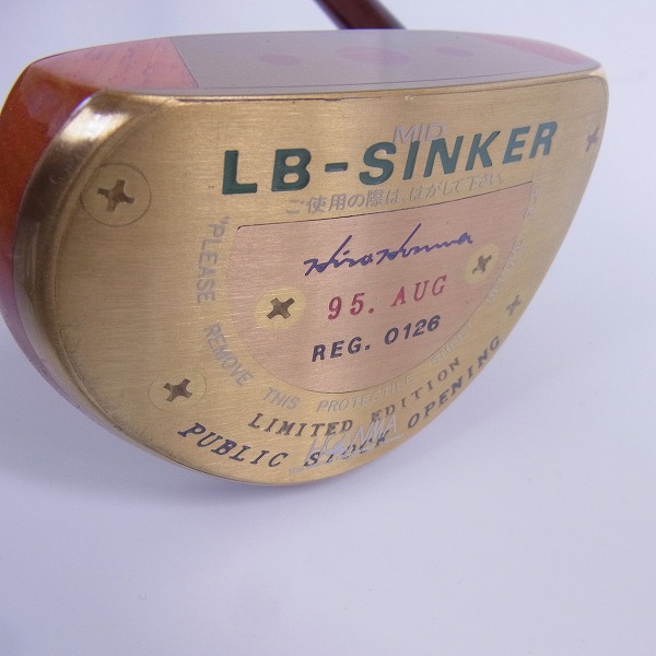 ☆HONMA/本間ゴルフ パーシモンパター LB-SINKER 95.AUG REG.0126