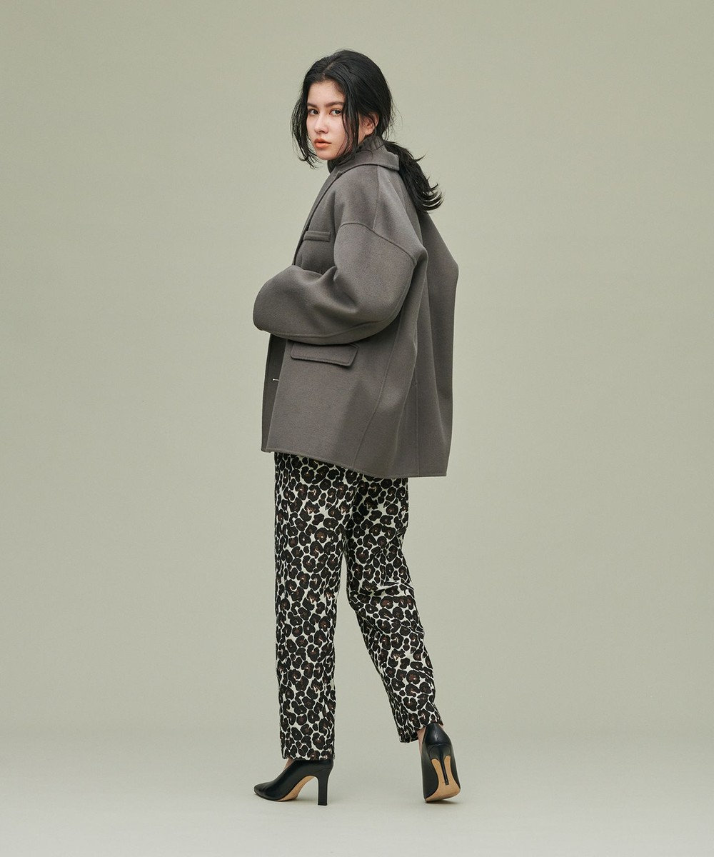 金子綾×uncrave WHITE リバー ジャケットコート uncrave(アンクレイヴ