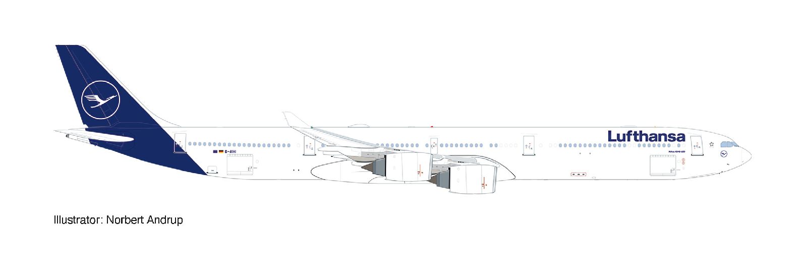 534192-001 Herpa Lufthansa / ルフトハンザドイツ航空 A340-600 D