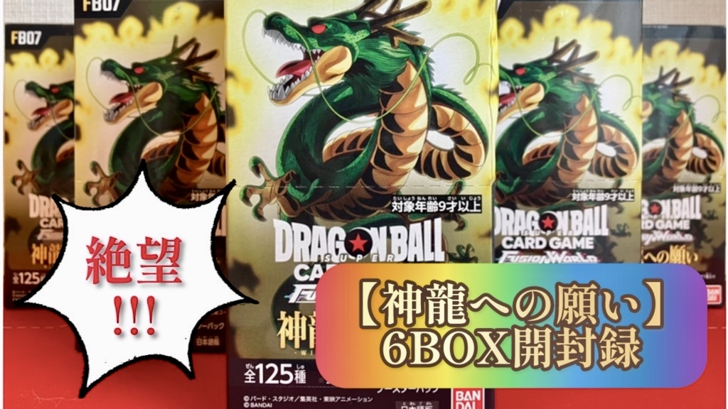 神龍への願い】ブースターパック第7弾/6BOX開封結果一挙公開！【DBFW
