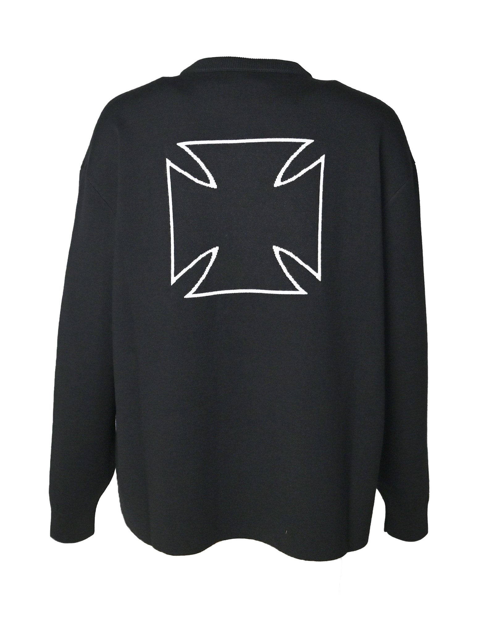 VETEMENTS (ヴェトモン) SS26 ニット DOUBLE BIKER CROSS LOGO SWEATER