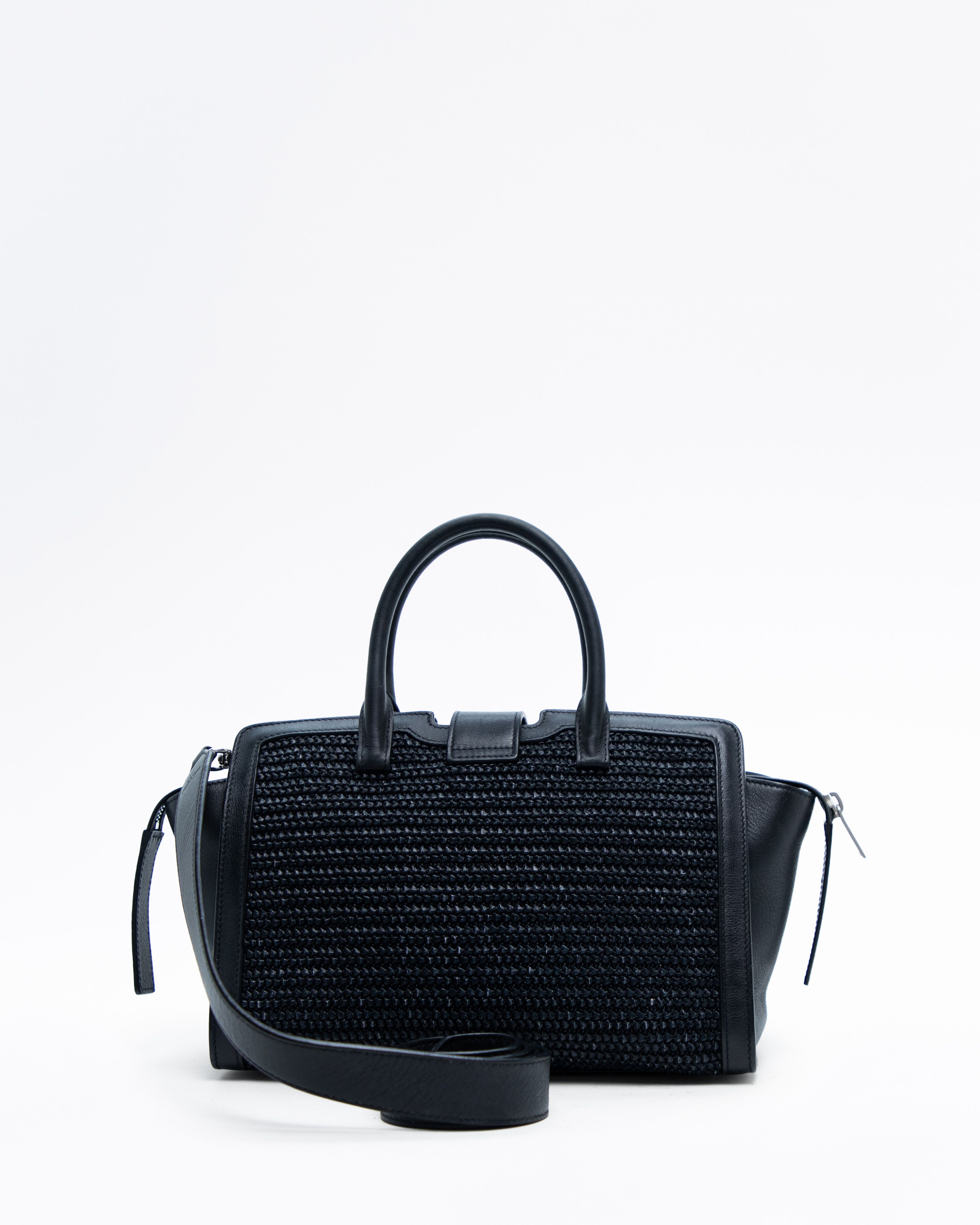 Saint Laurent Small Raffia Downtown Cabas Bag | Vivrelle