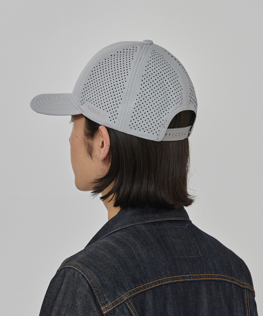 OVERRIDE RUBBER LOGO VENTED SB CAP | 59cm～61cm(80) BLACK (01