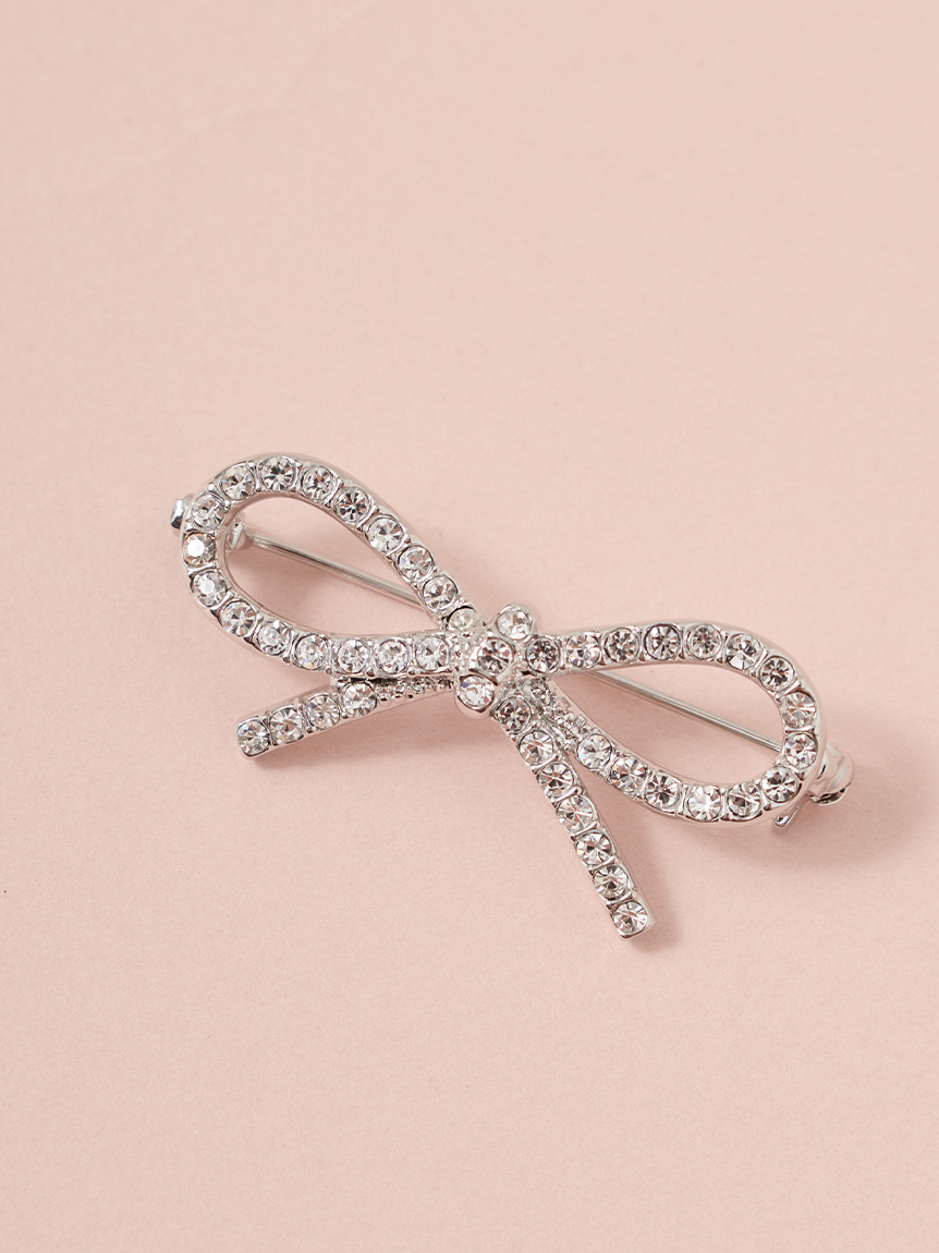 シンプリービジューリボンブローチ(ブローチ)｜ACCESSORIES