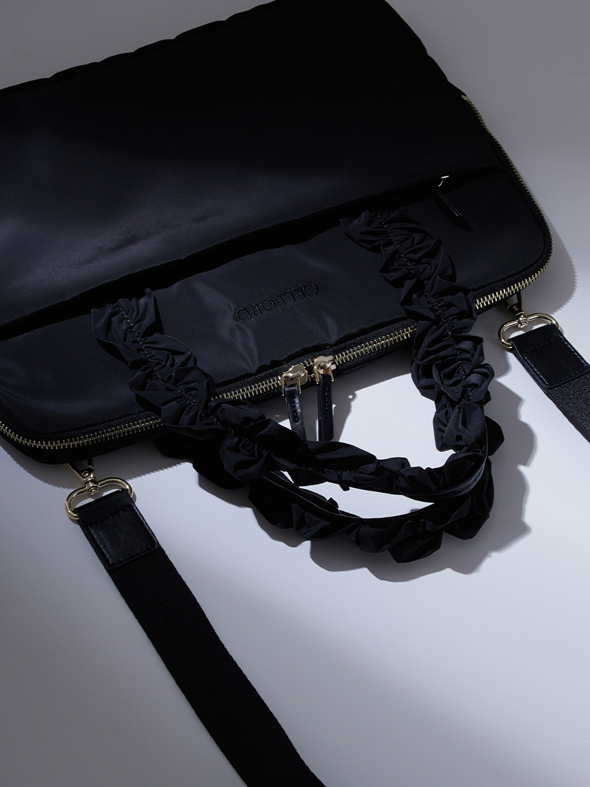 13インチ対応フリルラメ刺繍PCバッグ(ハンドバッグ)｜BAGS（バッグ