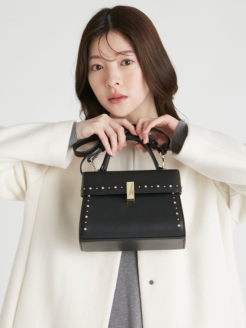 リュタン】ビジュースタッズポシェット（M）(ハンドバッグ)｜BAGS