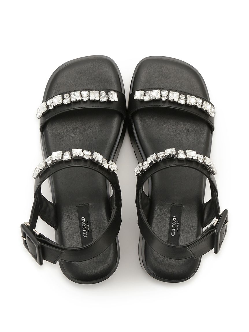 ビジュー付きボリュームサンダル(サンダル・ミュール)｜SHOES