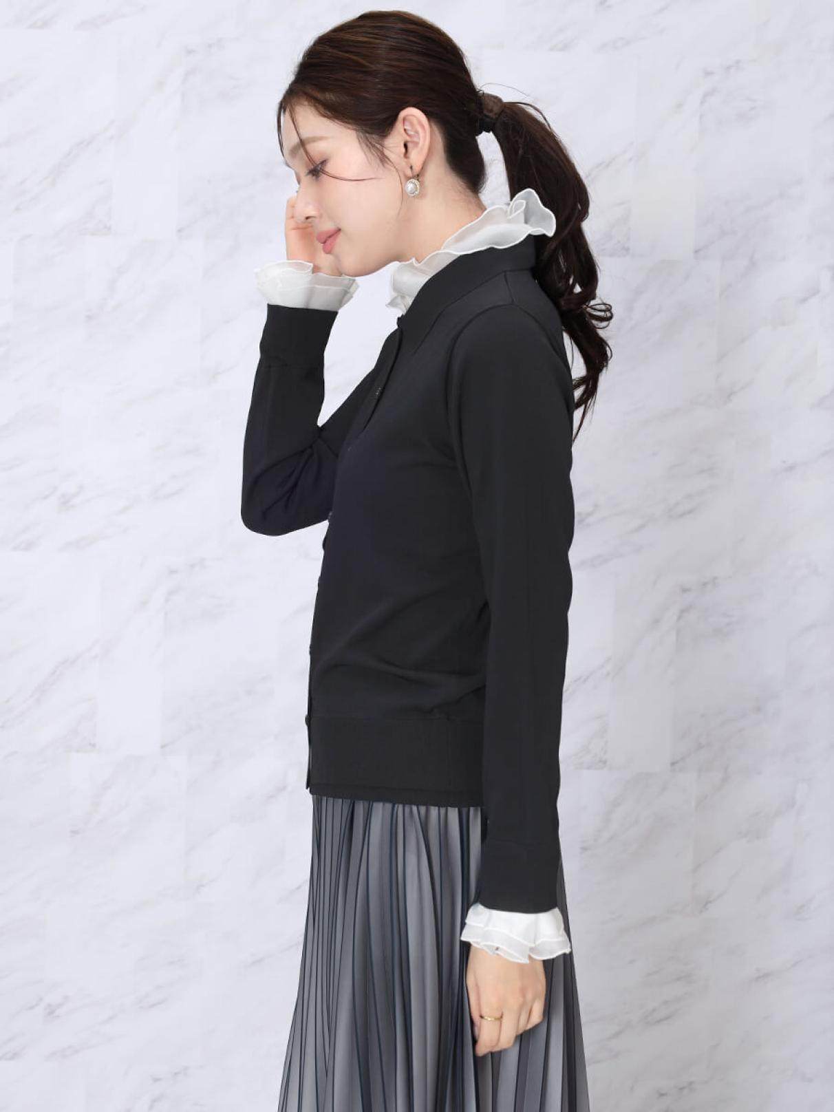 フリル付きポロ襟カーディガン（spring） - FENNEL - FENNEL｜YAMADAYA