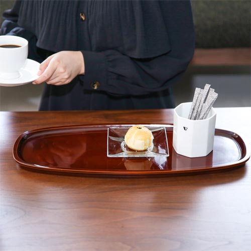 飛騨春慶 元田漆器 コーヒー盆 伝統工芸品 木製 トレー | MUKU工房