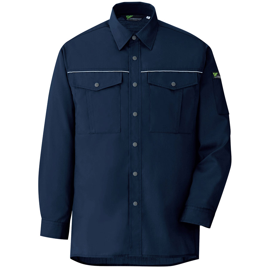 ベルデクセルフレックス エコ静電 T／C 長袖シャツ VES2457上