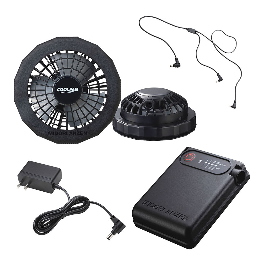 クールファン用レギュラータイプファン・バッテリー・ケーブル・充電