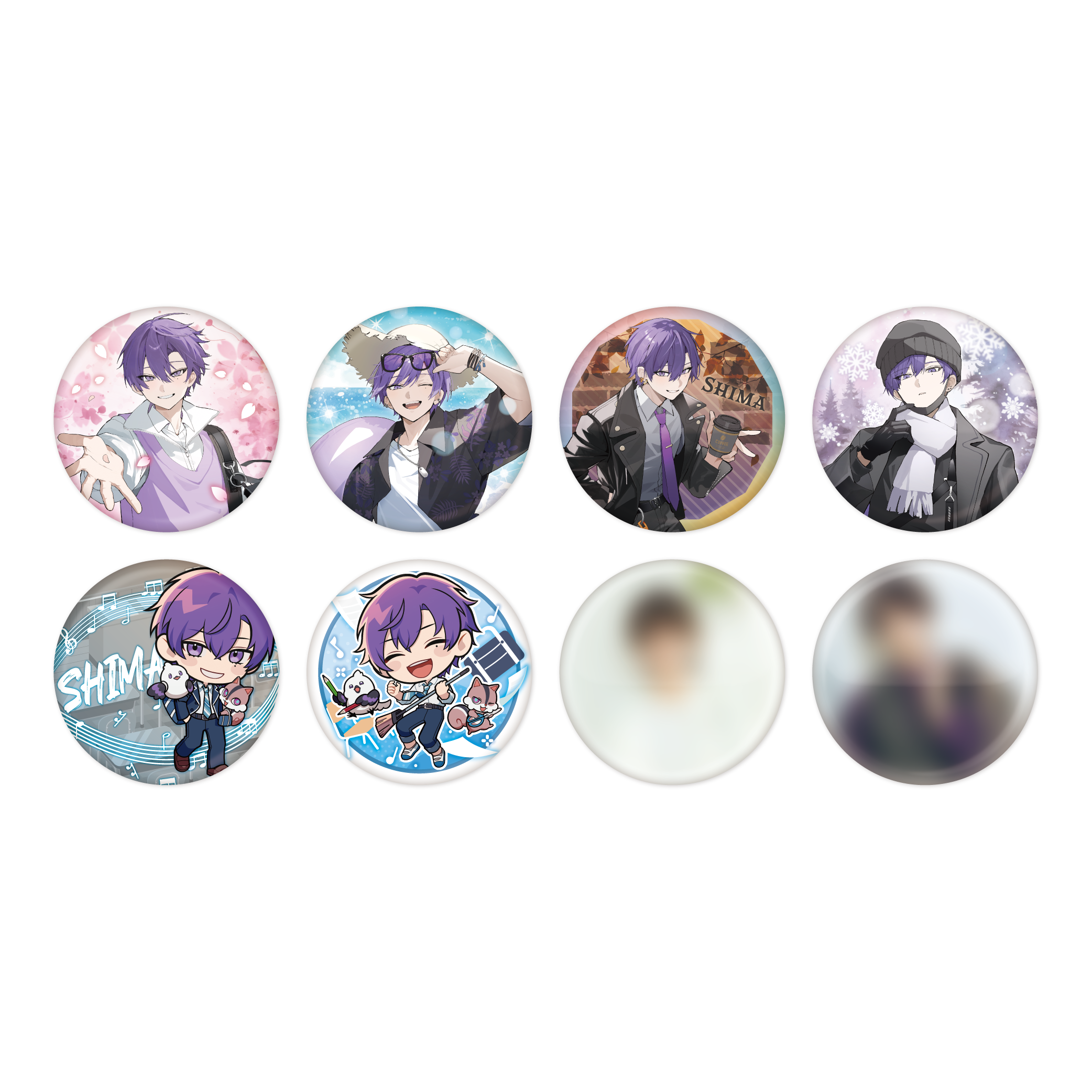 F22.志麻 缶バッジ violet 志麻ワン2023 等身 缶バッジ violet 等身