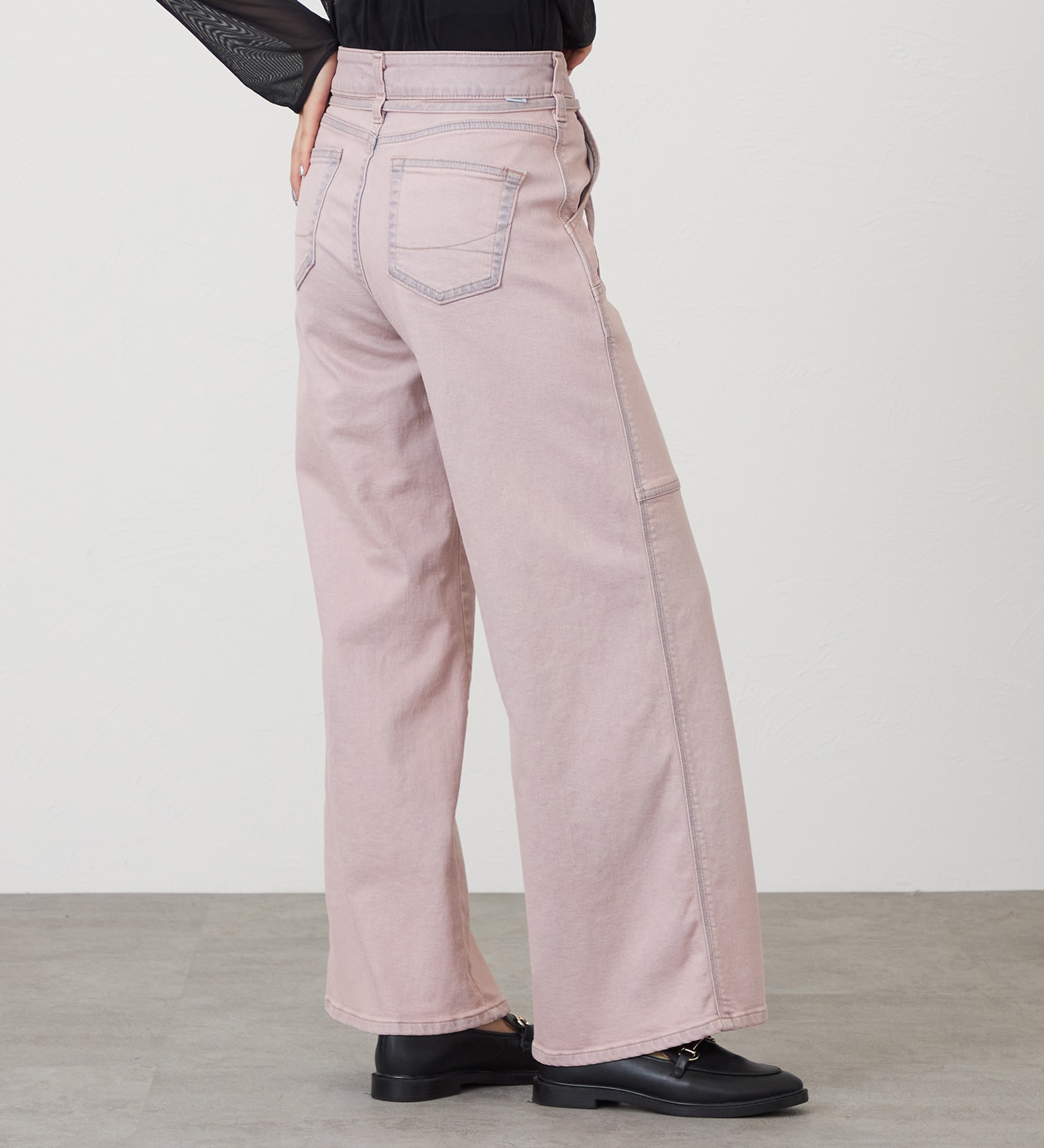 試着対象】SOMETHING LISA BELTED WIDE/ワイドデニムパンツ|SOMETHING