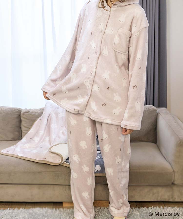 ミッフィーフェイス柄ルームウェア上下セット ミッフィー miffy