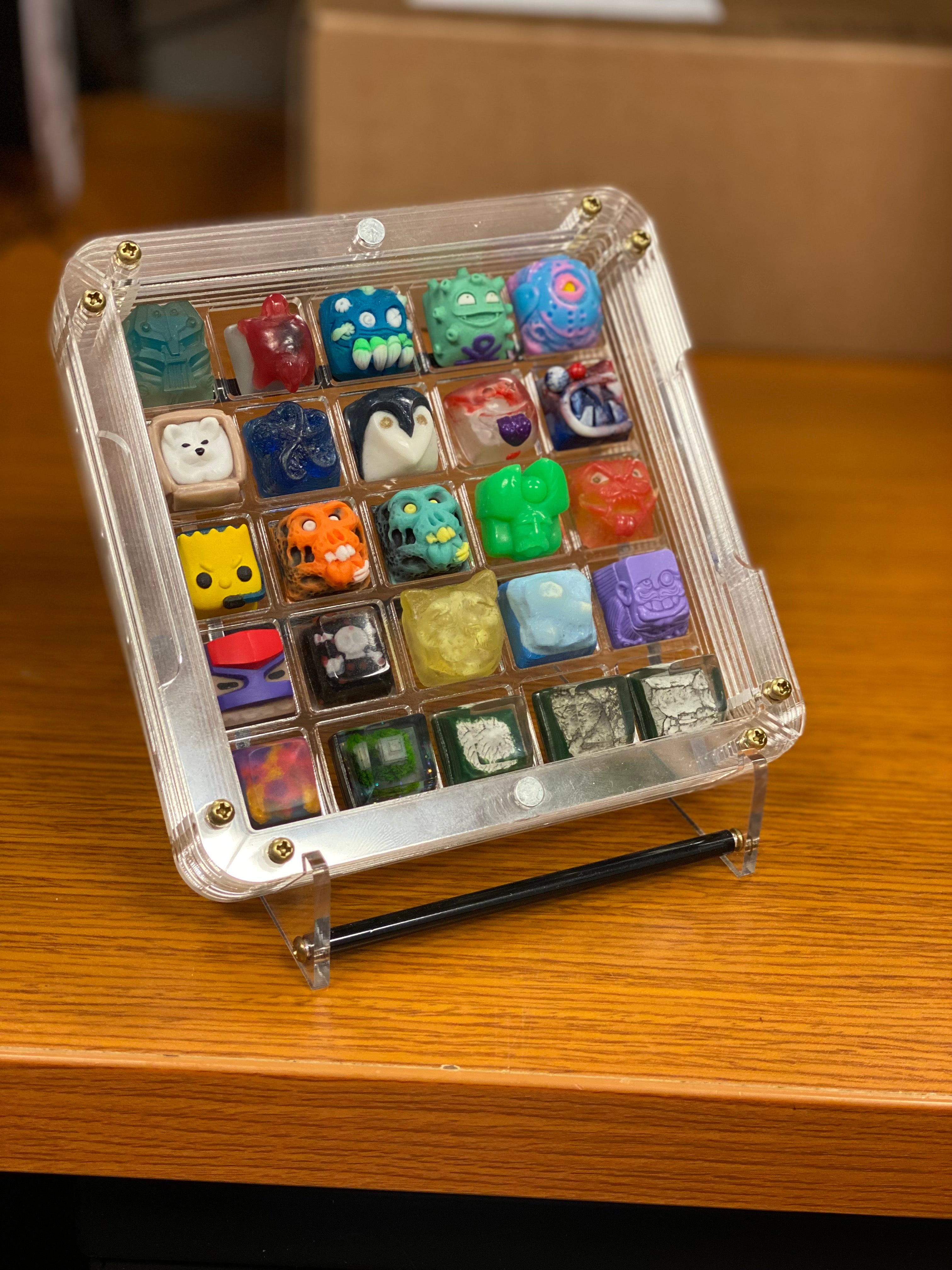 5x5 Acrylic Artisan Keycap Case – Digital Carpentry