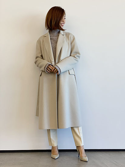 Theory〟の定番ロングコート、どう着る？【身長153cmエディターの