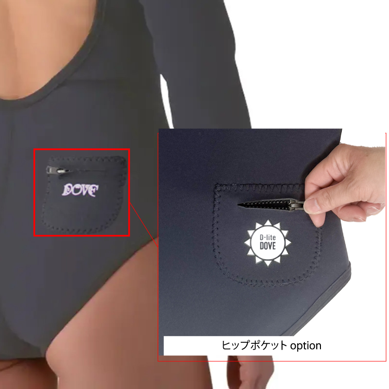 D-lite スイムスーツ｜チャコール（1mm）WOMEN'S [ 国産高級ウェット