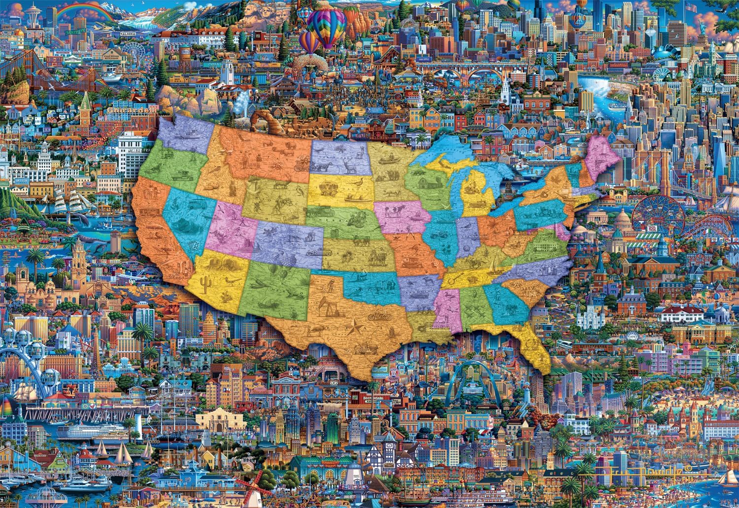 Best of America - Buffalo Games Edition - 2000 Pieces – Dowdle