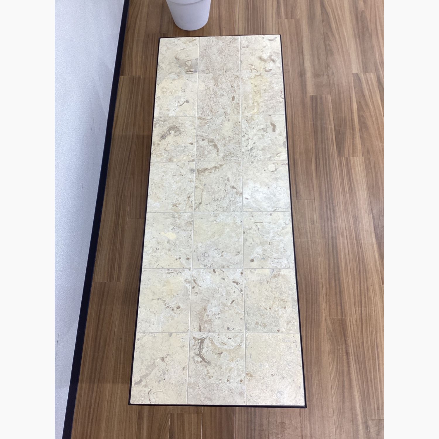 IDEE (イデー) ローテーブル ベージュ×ブラック マクタンストーン