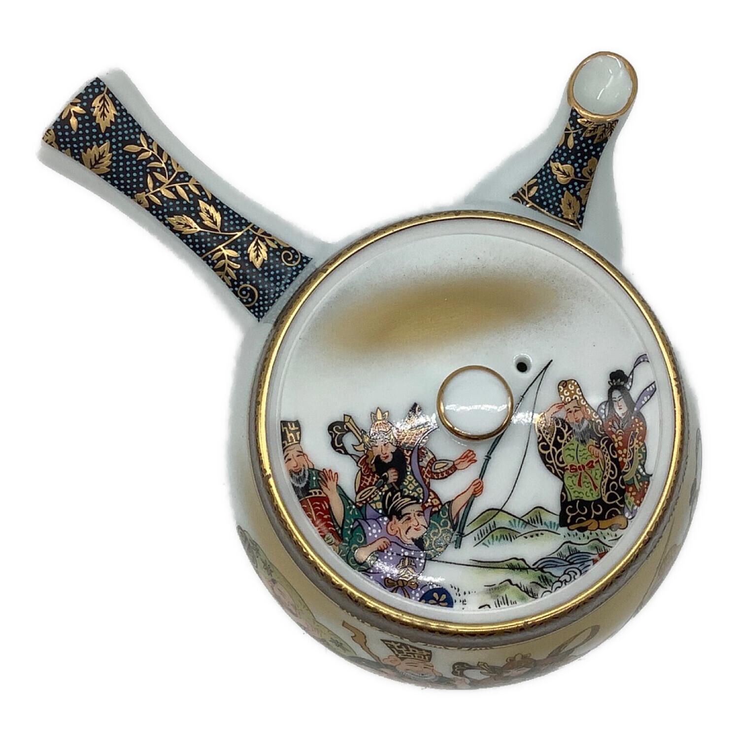 九谷金山 急須セット 七福神 急須1・蓋付湯呑み5セット 九谷焼