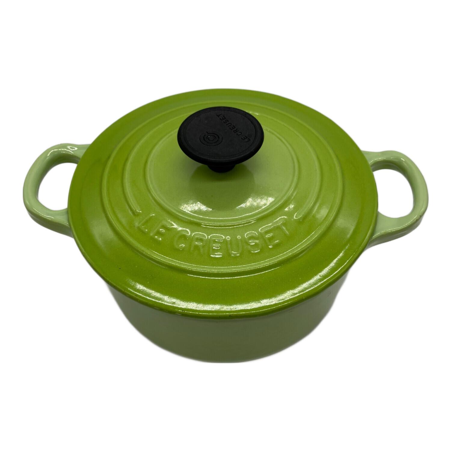 LE CREUSET (ルクルーゼ) 両手鍋 16㎝ 黄緑｜トレファクONLINE