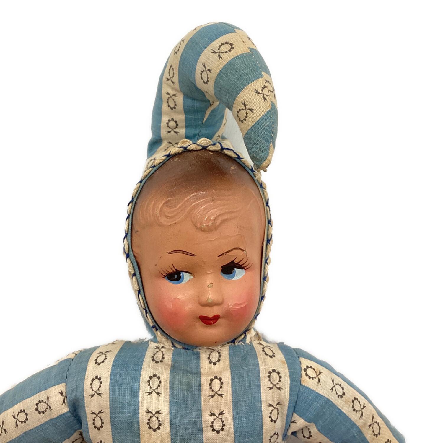 アンティーク パピエ マルシェ ドール 推定1940～1950年代