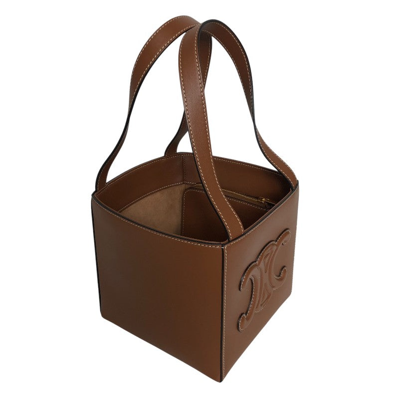 セリーヌ CELINE キューブバッグ 199203 タン ゴールド金具 スムース