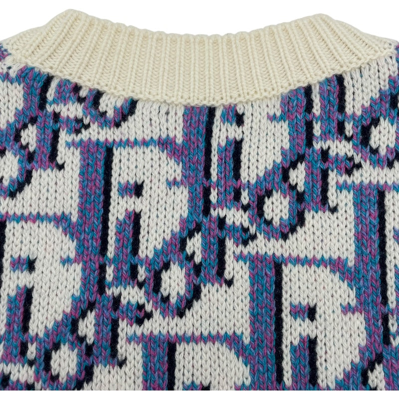 クリスチャン・ディオール Christian Dior オブリーク総柄長袖ニット