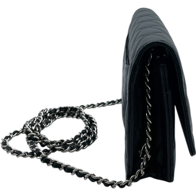 シャネル CHANEL マトラッセ チェーンウォレット AP0250 ブラック