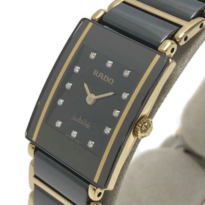 RADO ラドー ジュビリー 12Pダイヤ 153.0283.3N ブラック クォーツ