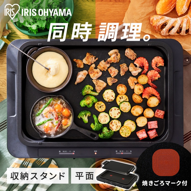 左右温調ホットプレート1枚 WHPK-021-B ブラック