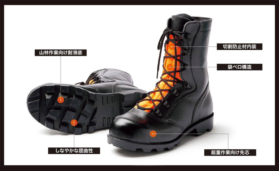 チェーンソー対策安全靴 V9830C ブラック | 【ミドリ安全】公式通販